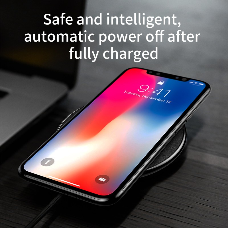 Baseus Ix Qi Wireless Charge Pad Desktop Charge Mat For Iphone X 8