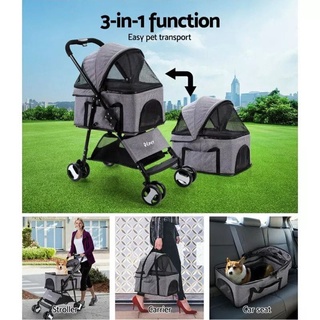 [SG SELLER] Pet Stroller Detachable Stroller Cat Dog Stroller Foldable Lightweight Stroller Pets Travel Carrier Pet Pram #4