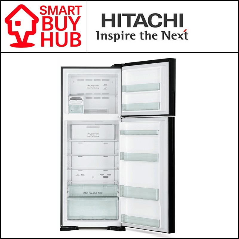 Hitachi R Vg560p7ms 450l 2 Door Fridge 3 Ticks Shopee Singapore