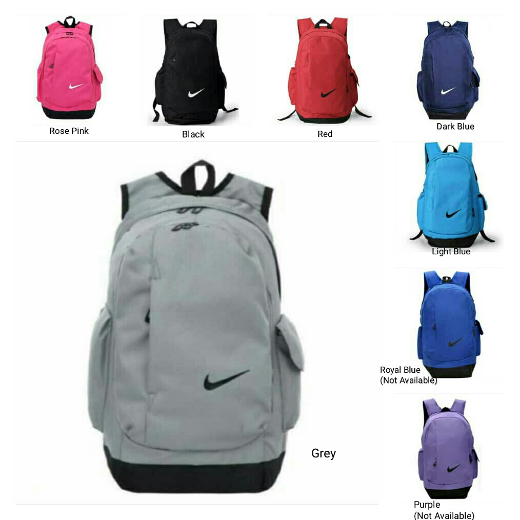 purple and black nike backpack