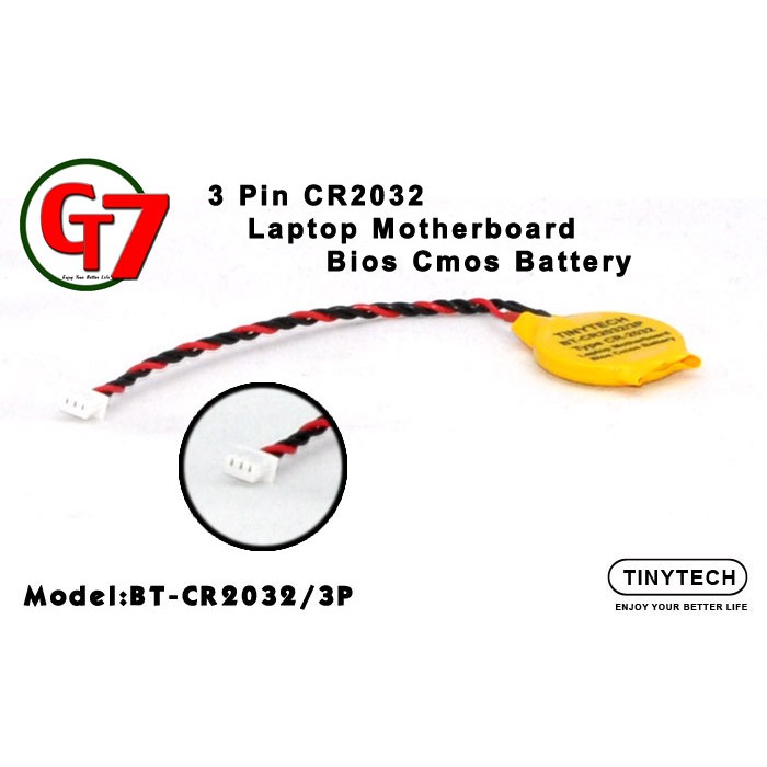 3 Pin Bios Cmos Battery cr2032 For Laptop Motherboard (BTCR2032/3P