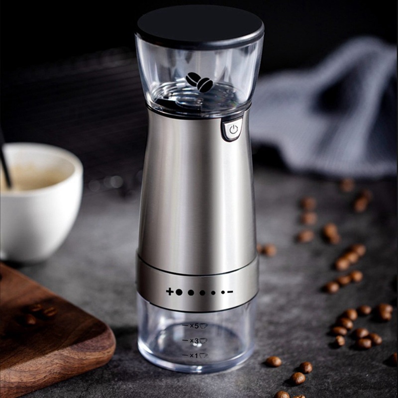 USB Rechargeable Coffee Grinder Electric Portable Mini Adjustable Grind