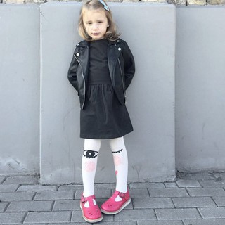Lovely Infant Baby Girls Cartoon Kids Tights Elastic Long Stockings #4