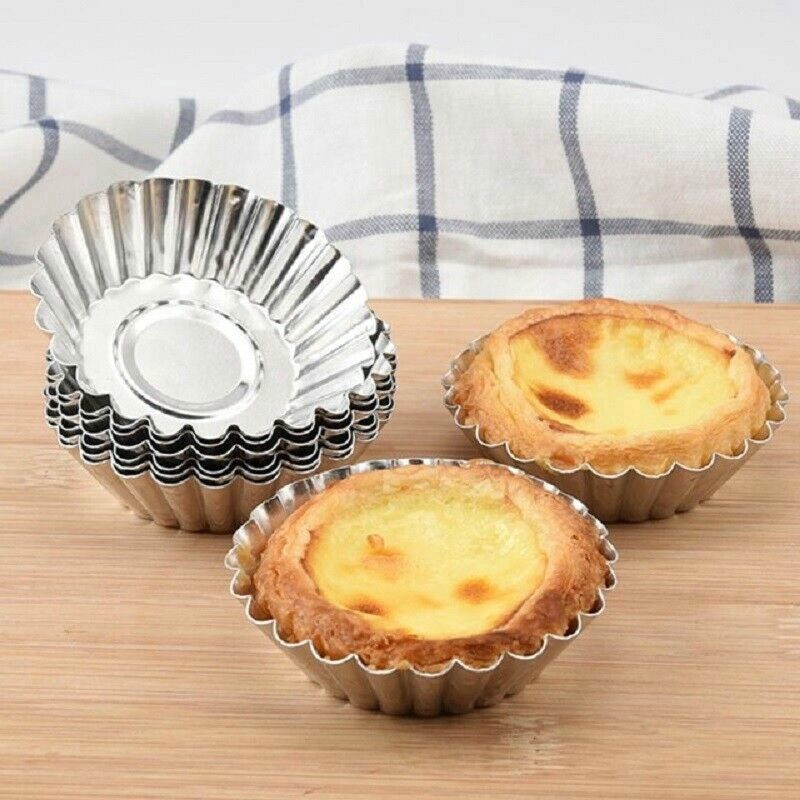 5pcs Acuan Tart Telur Aloi Aluminium Nonstick Ripple Aluminum Alloy Egg Tart Mold Flower Shape Cupcake And Muffin Shopee Singapore