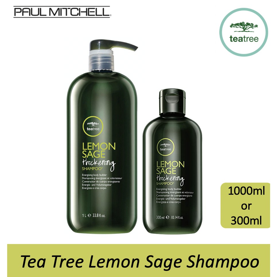 Paul Mitchell Tea Tree Lemon Sage Shampoo | Thinning of Hair | Volumize Hair  | 300ml / 1000ml | Shopee Singapore