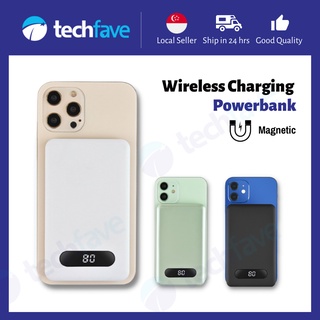 [SG] TechFave 15W Magnetic Powerbank/Portable Battery Pack/Wireless Charger For Series 14 Plus/13 Pro Max Mini, Earbuds