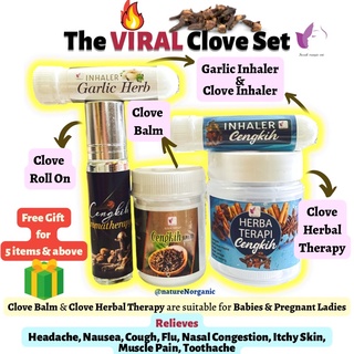 Image of 🔥INSTOCK🔥 SALE Clove Inhaler Cengkih for stuffy nose, cold & sinus. GARLIC Inhaler. Resdung selsema. Garlic travel balm.