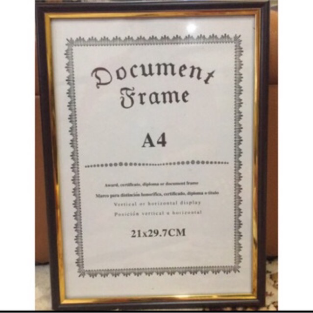 Frame Size A4 Certificate Picture Frame A4 Frame Gambar Sijil A4 Wall Hanging Shopee Singapore
