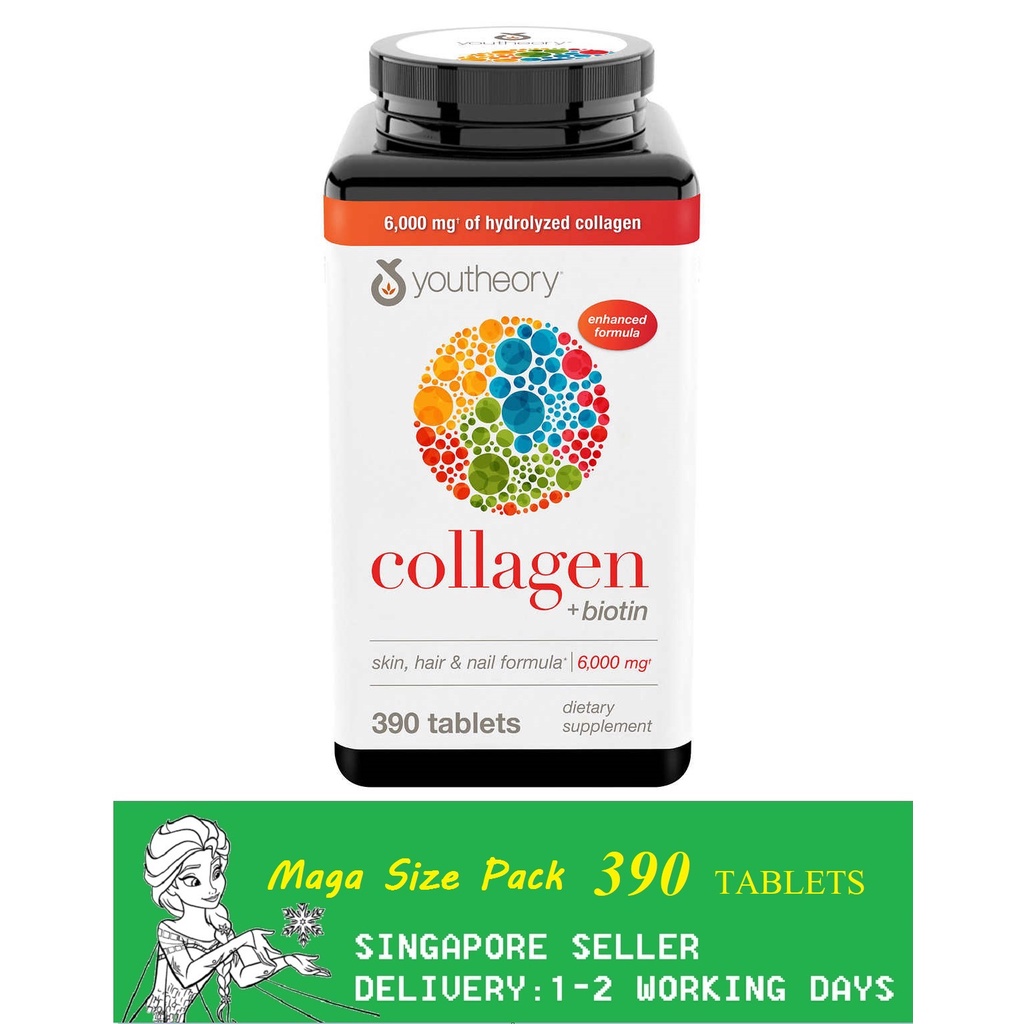 youtheory Collagen Advanced Formula, 390 Tablets/Exp 04/2024 Shopee
