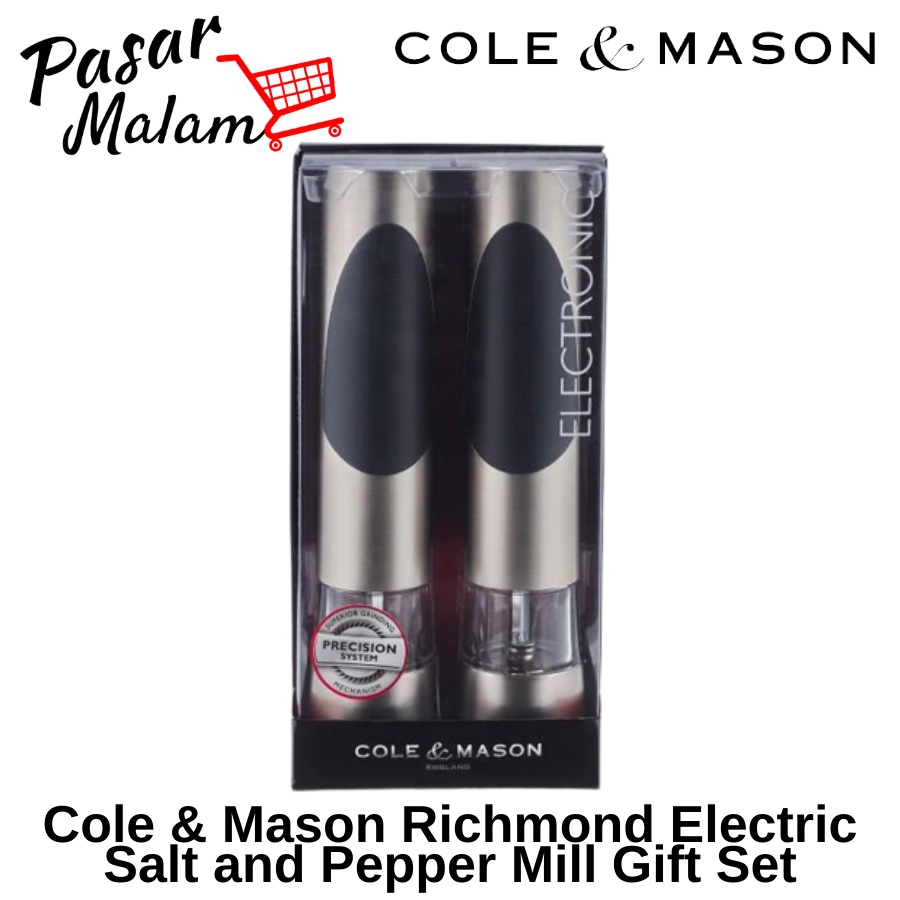 Cole & Mason Richmond Electric Salt and Pepper Mill Gift Set Shopee Singapore