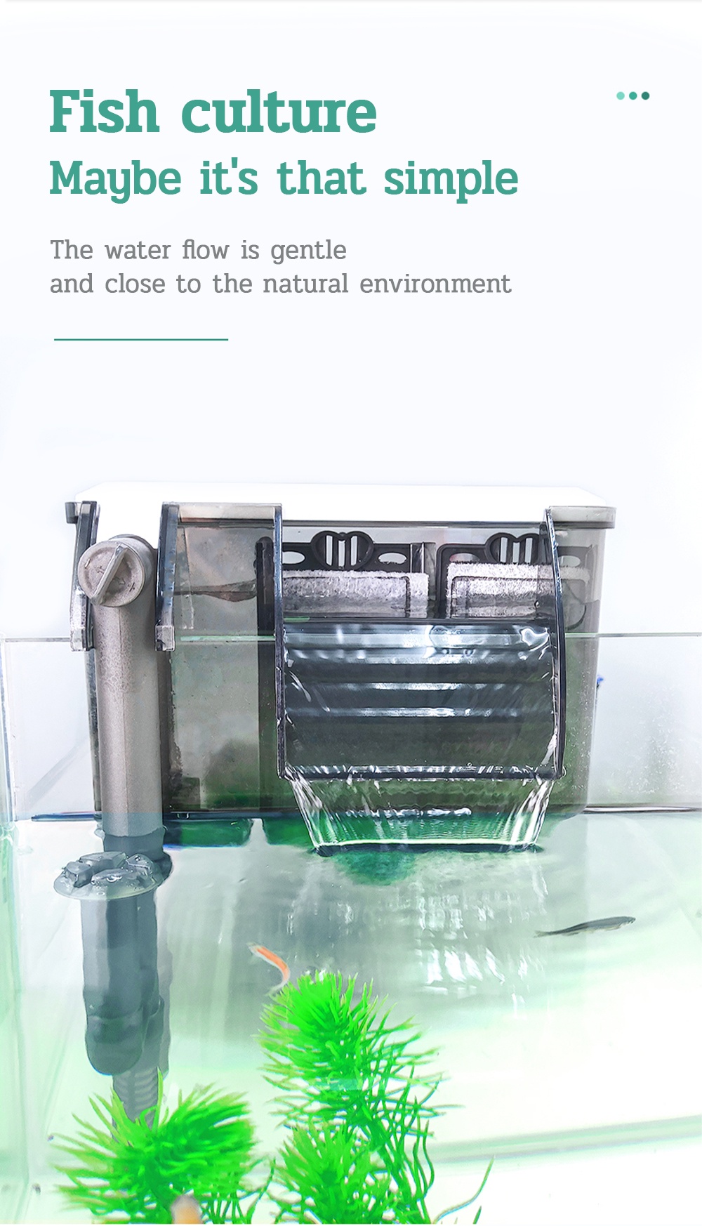 SG Fish Tank Filter, WallMounted Tank Filter, Waterfall ,Hanging ,Mini