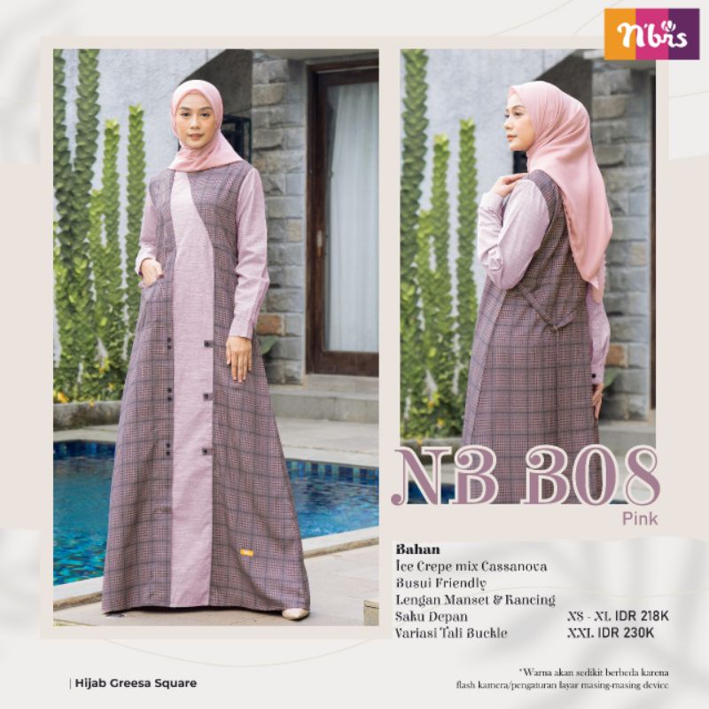 Gamis Clothes Condition Of Muslimah Women Nibras Gamis Nb B08 Pink Shopee Singapore