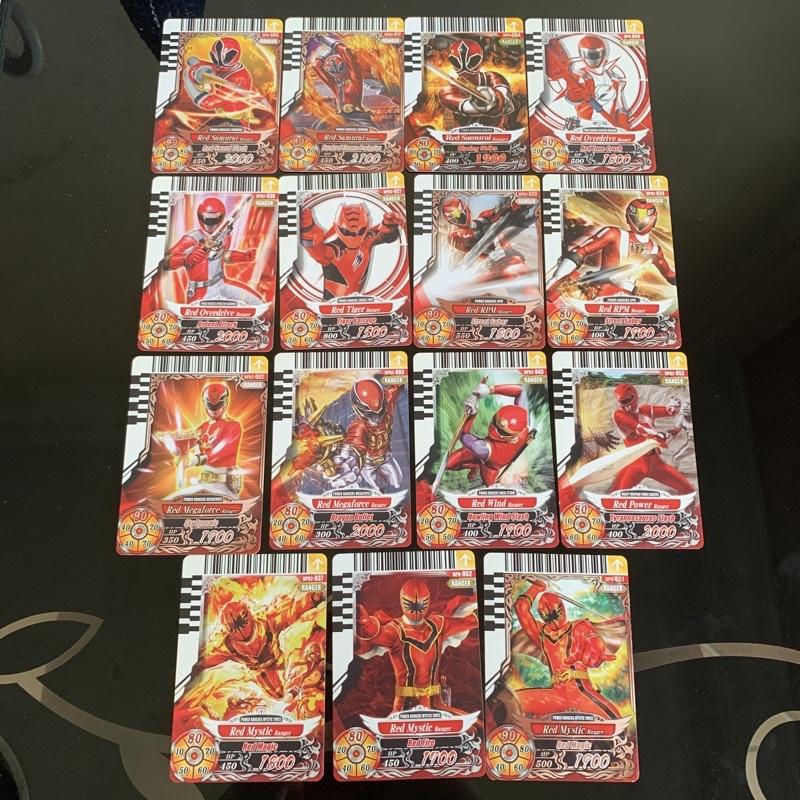 Power rangers collectible cards red power ranger | Shopee Singapore