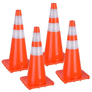 **Ready Stock In Singapore* SAFETY CONE Unbreakable Orange Rubber Traffic Block Road Barrier With White Reflective Tapes #0