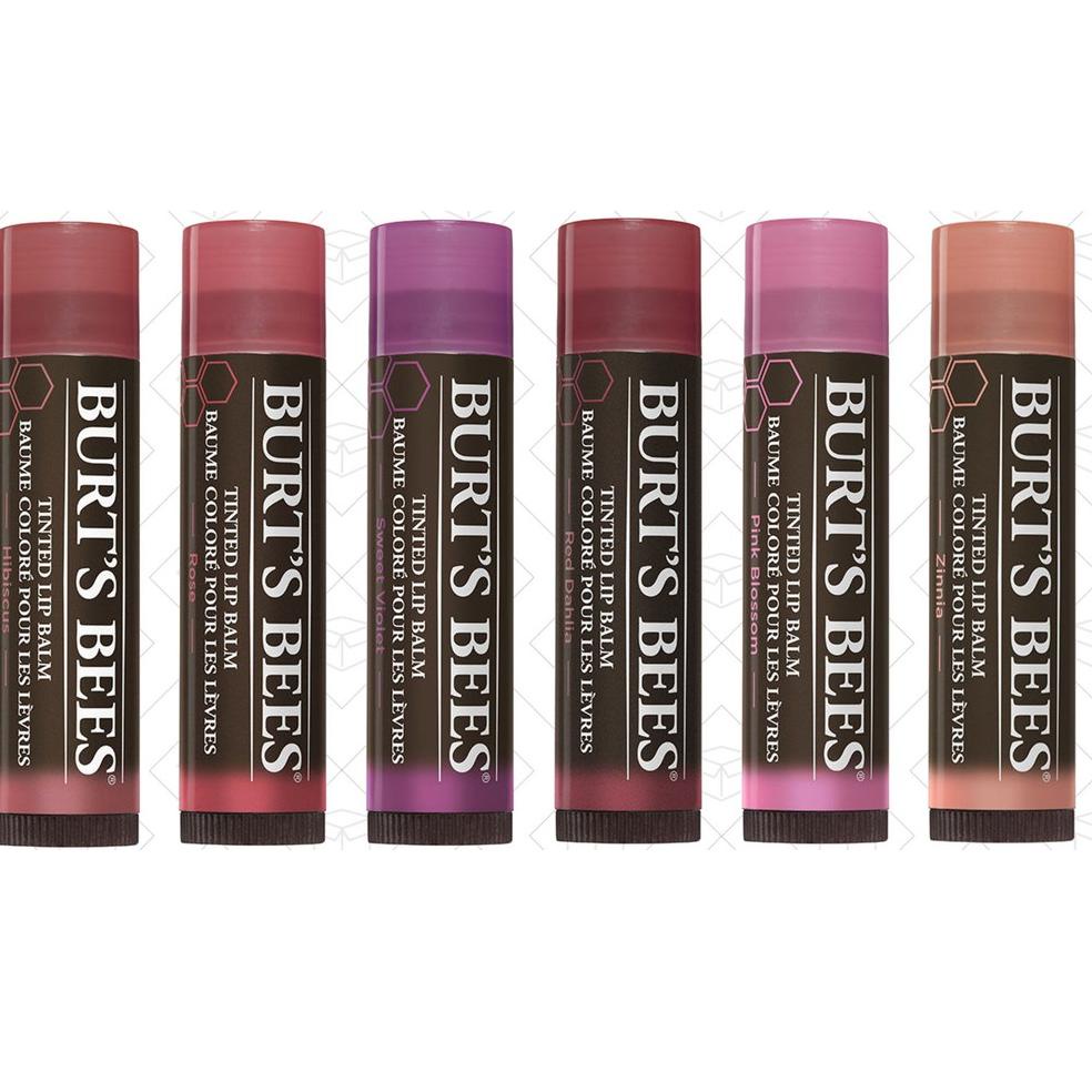 For Your Burt's Bees Burts Tinted Lip Balm hibiscus rose red