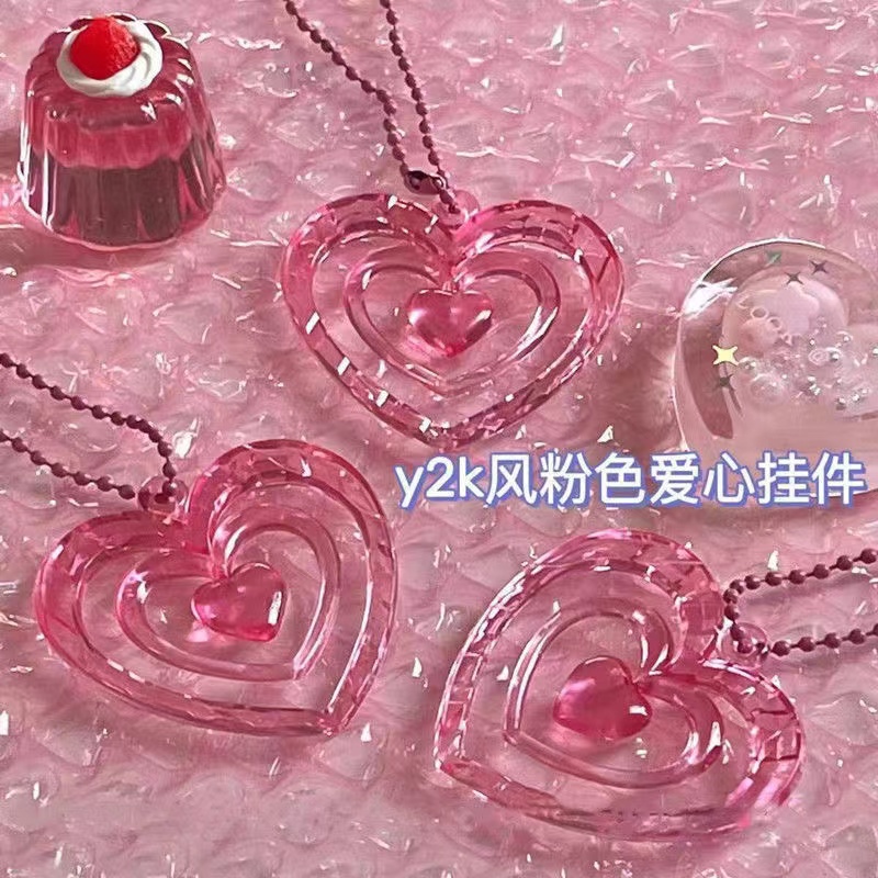 Hollow Out Love Heart Key Chains Handbag Charm Pendant Fashion Key Ring Jewelry 