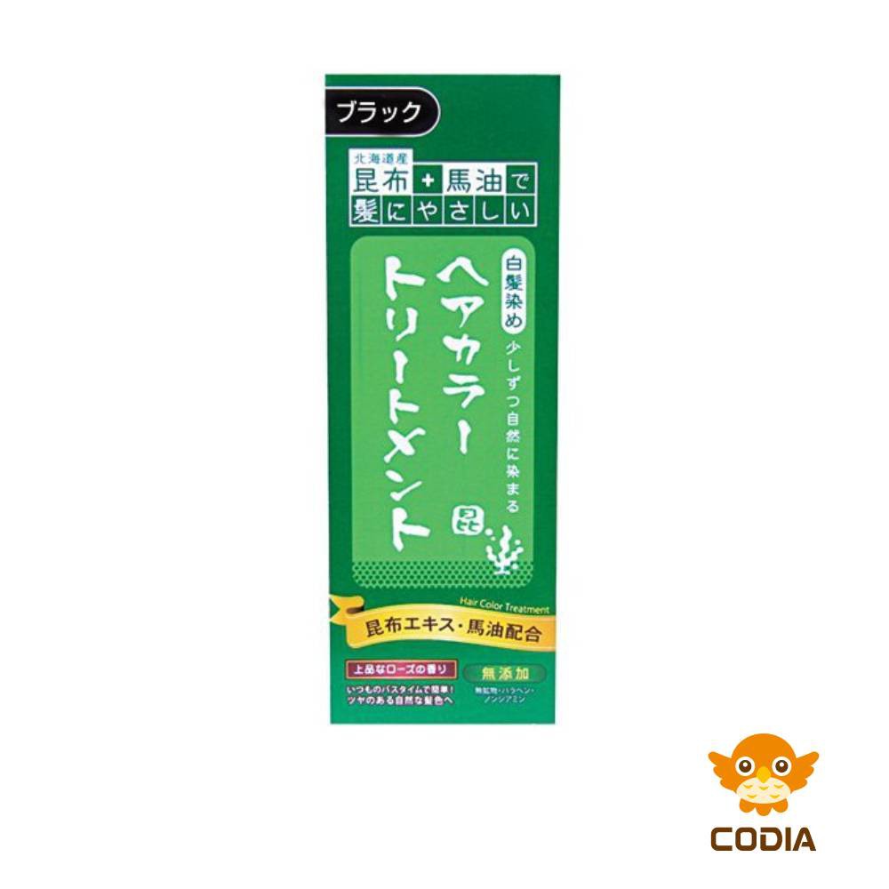 Sanwatsusyo Kelp and horse oil hair color treatment, Black 200g (Made