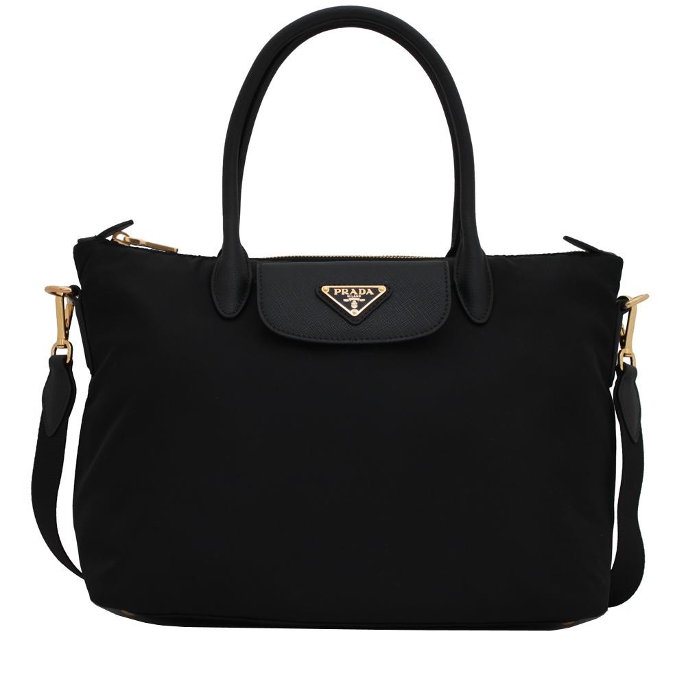 Prada 1BA106 Tessuto Nylon & Saffiano Leather Trim Convertible Bag ...