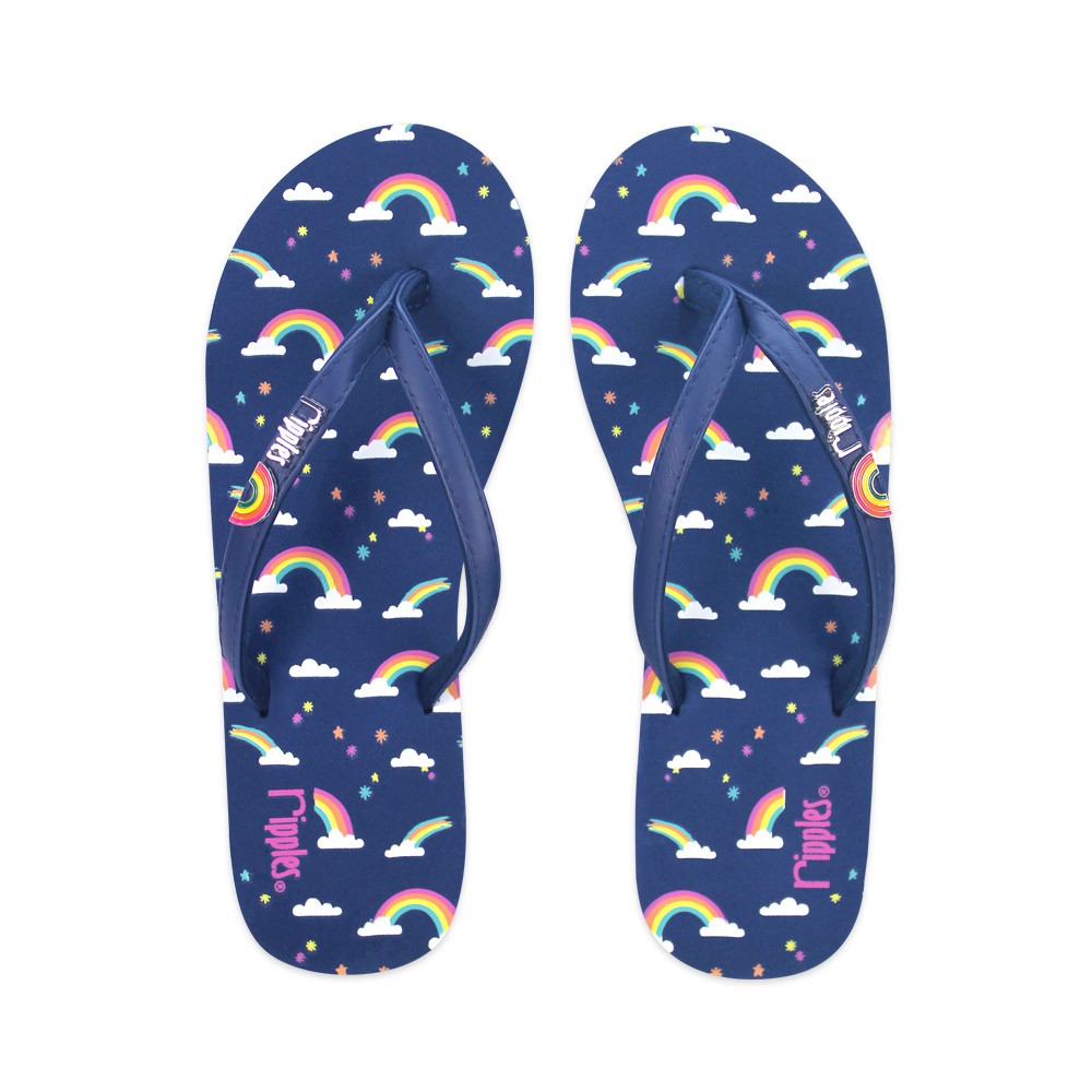 ladies blue flip flops