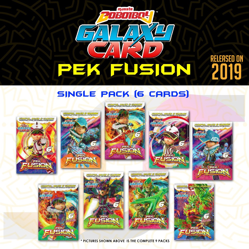 Shop Malaysia Boboiboy Galaxy Card Kad Pek Fusion Single Pack Shopee Singapore