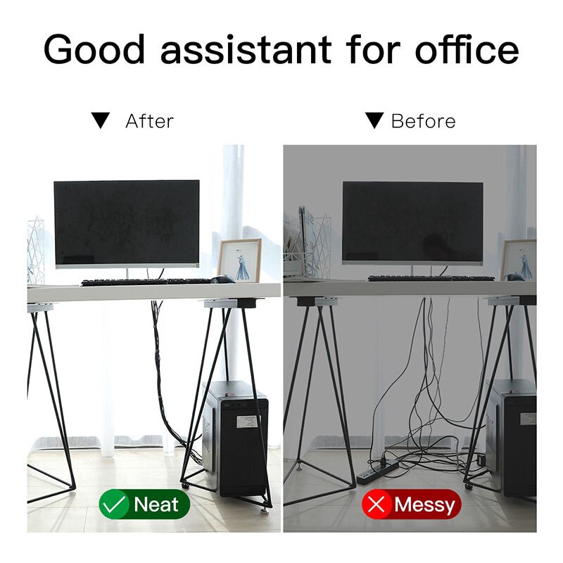 Baseus Velcro Strap Reusable Cable Tie Fastening Tape Wire Magnetic Cable Organizer USB Cable Management Winder Clip Desktop