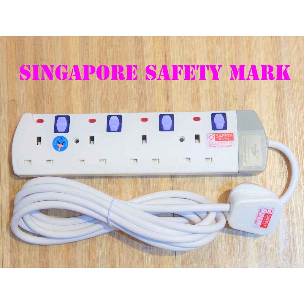 Power extension socket Singapore Extension plug Extension cord Singapore 3 meter wire Singapore