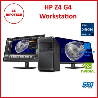HP Z4 G4 Workstation 4-Core Xeon W2123 3.6GHz 16/32/64GB DDR4 512GB NVMe SSD Quadro 1GB W10Pro Used - Leinfotech