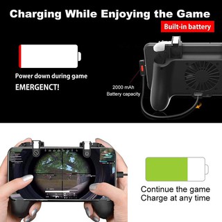 PUBG Mobile Game Controller,  Gamepad and Trigger Phone Cooling Pad Power Bank