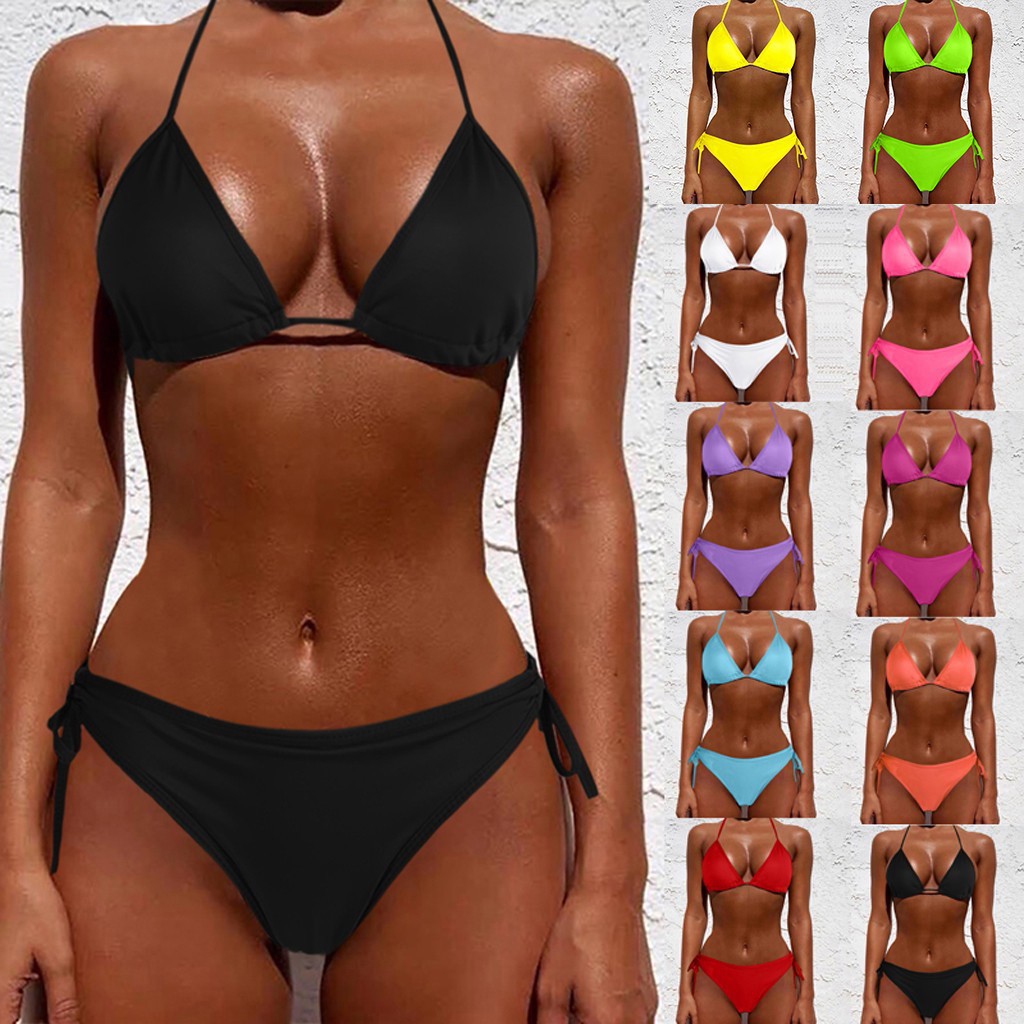 Gustavoo Women Two Piece Push Up Tankini Sets Plus Size Beachwear Swimsuit Bikini Shopee Singapore