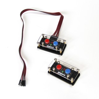 Computer power motherboard switch restart reset double button circuit double light For DIY open bare case fixed