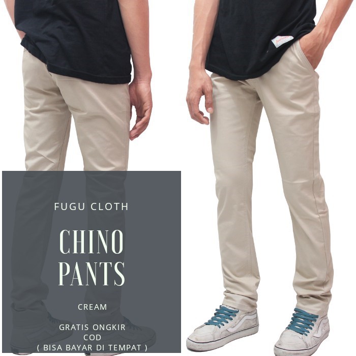 cream skinny chinos