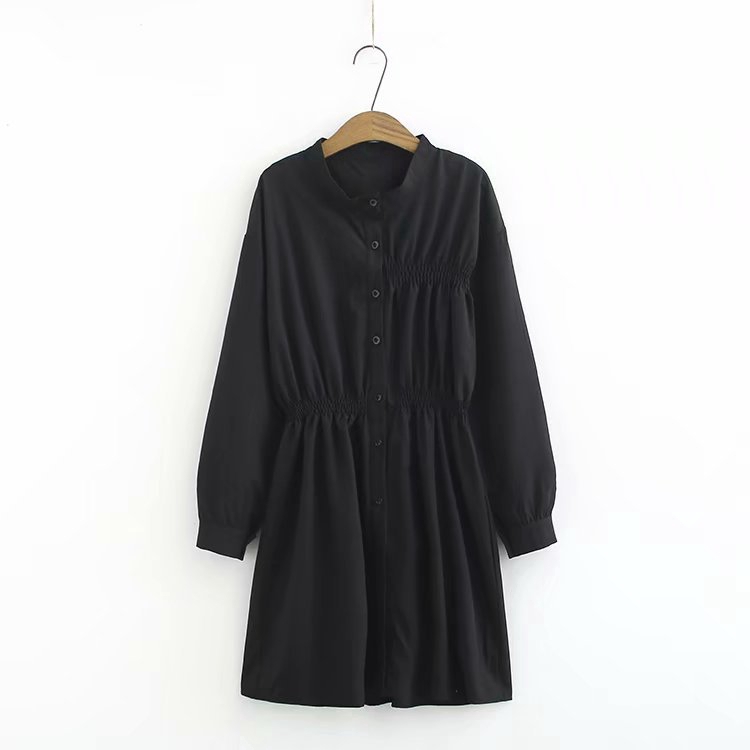 Plus Size 3xl 6xl Women S Black Dress Long Sleeved Solid Elegant Workwear Mini Dresses Shopee Singapore