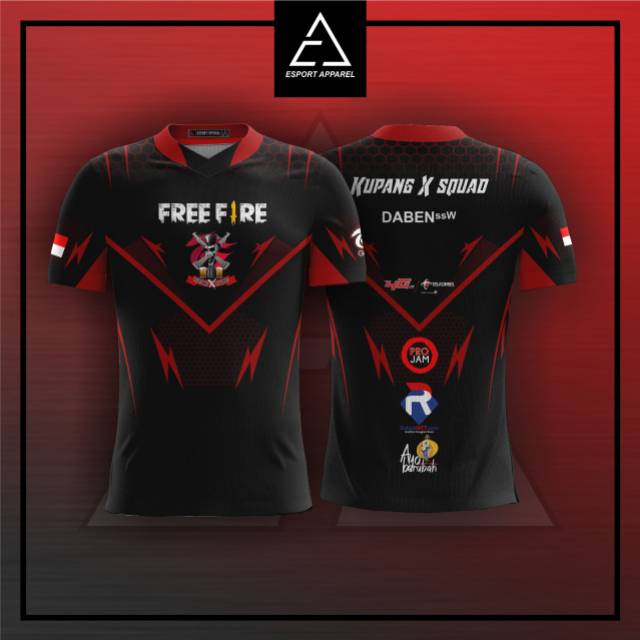 T Shirt Jersey Gaming Pubg Free Fire Mobile Legend Aov Dota Pubg Pb Free Fire Custom Nickname Shopee Singapore