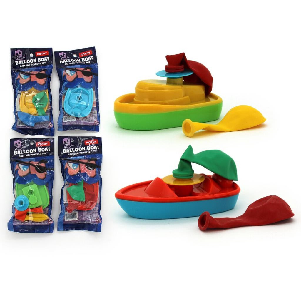 balloon powered boat toy