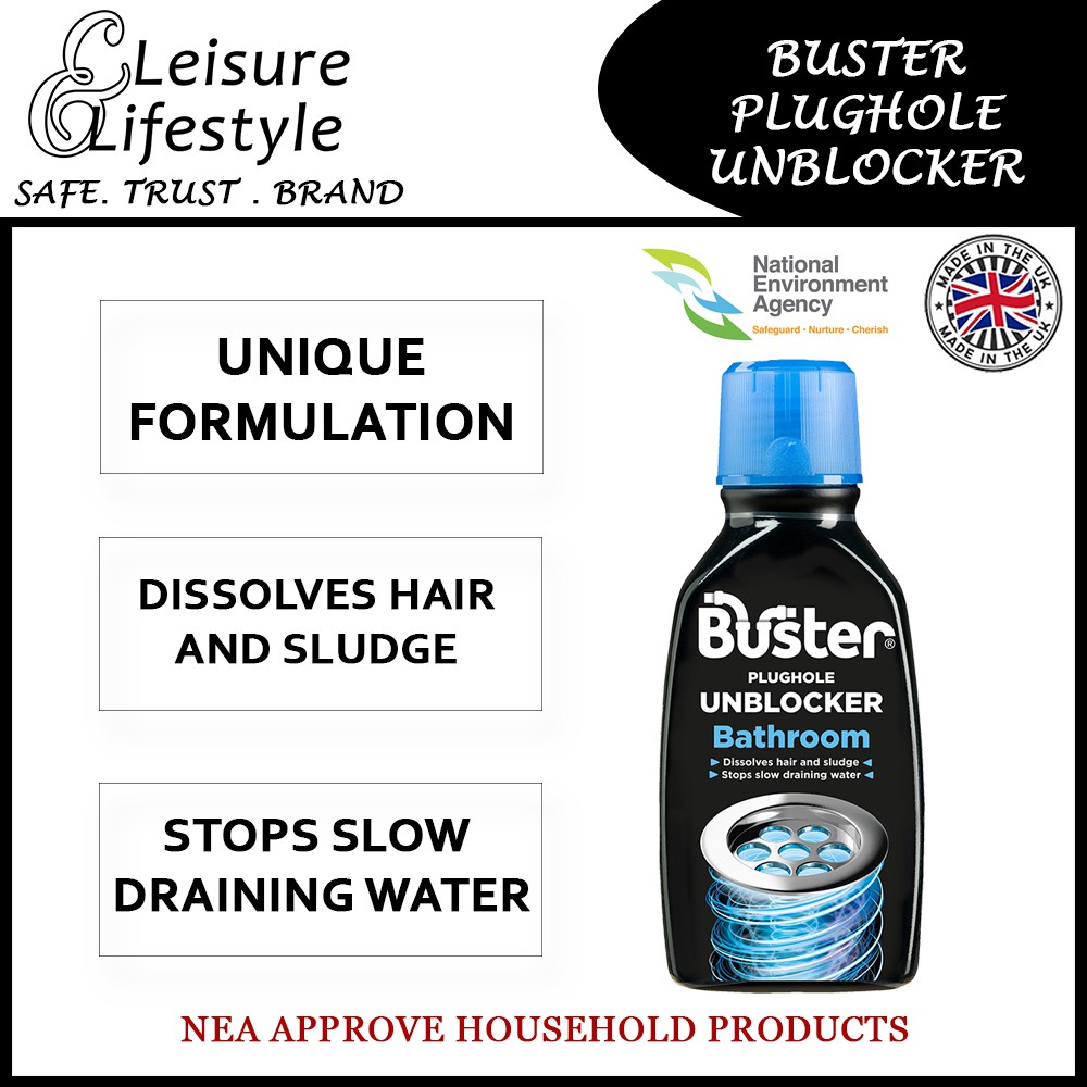 Buster Plughole Unblocker 300ml For Drain Unblocker And Drain Cleaner Shopee Singapore