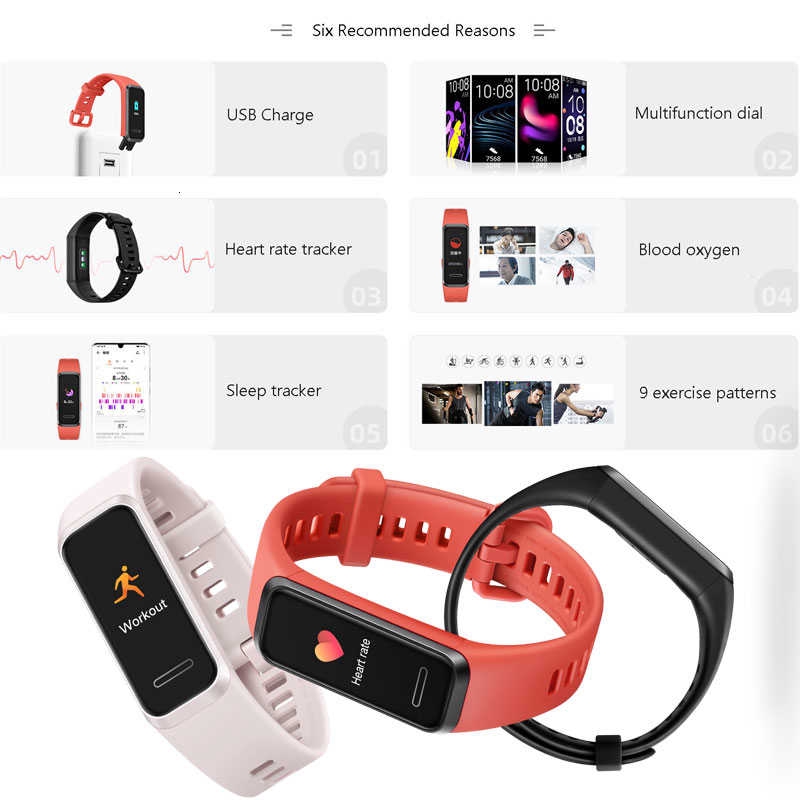 Huawei Band 4 / 4 PRO Wristband Samrt Activity Heart Rate Fintess Tracker Passometer Waterproof GPS Monitor