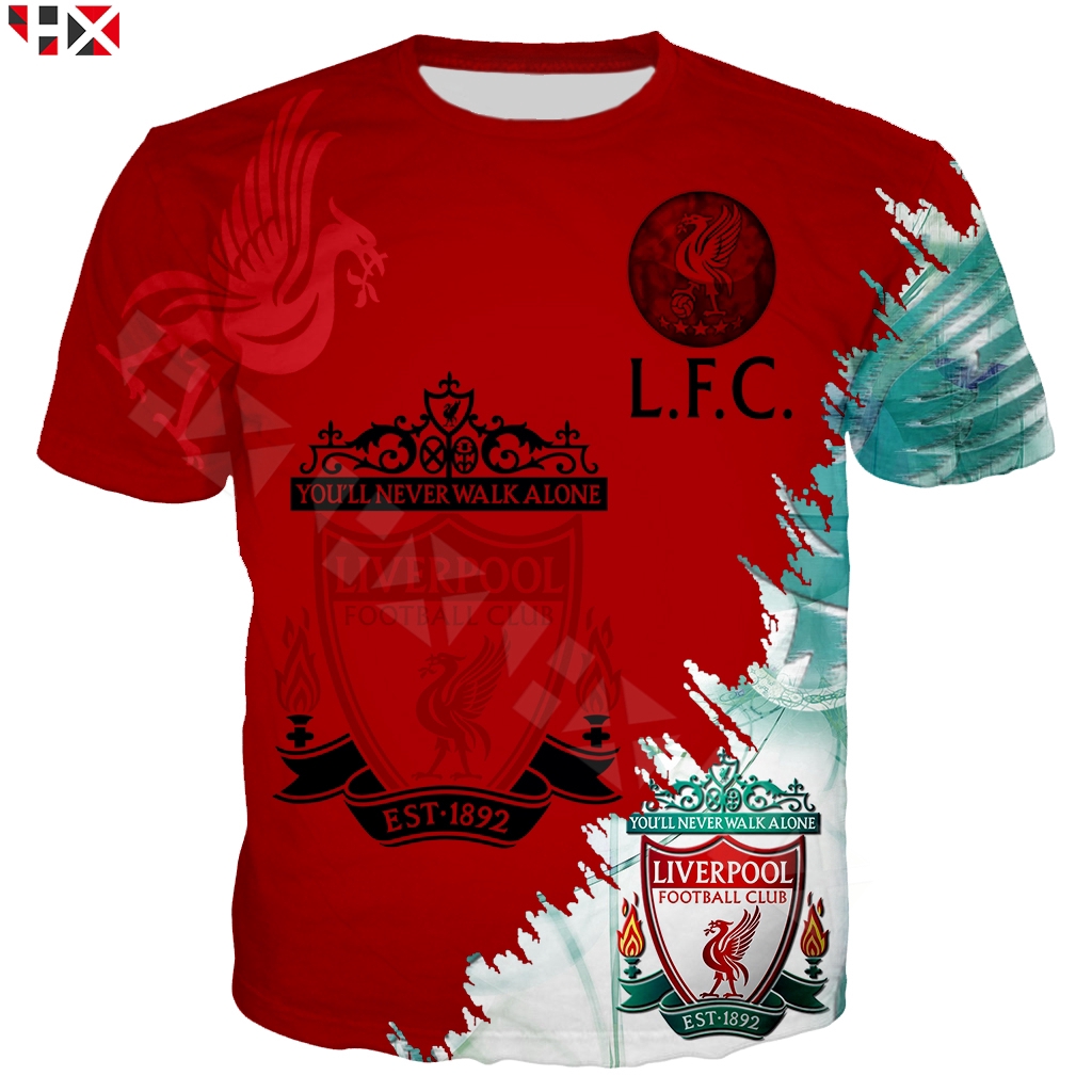 CLOOCL Liverpool Men TShirts 3D Printed Summer Casual Round Neck Tops
