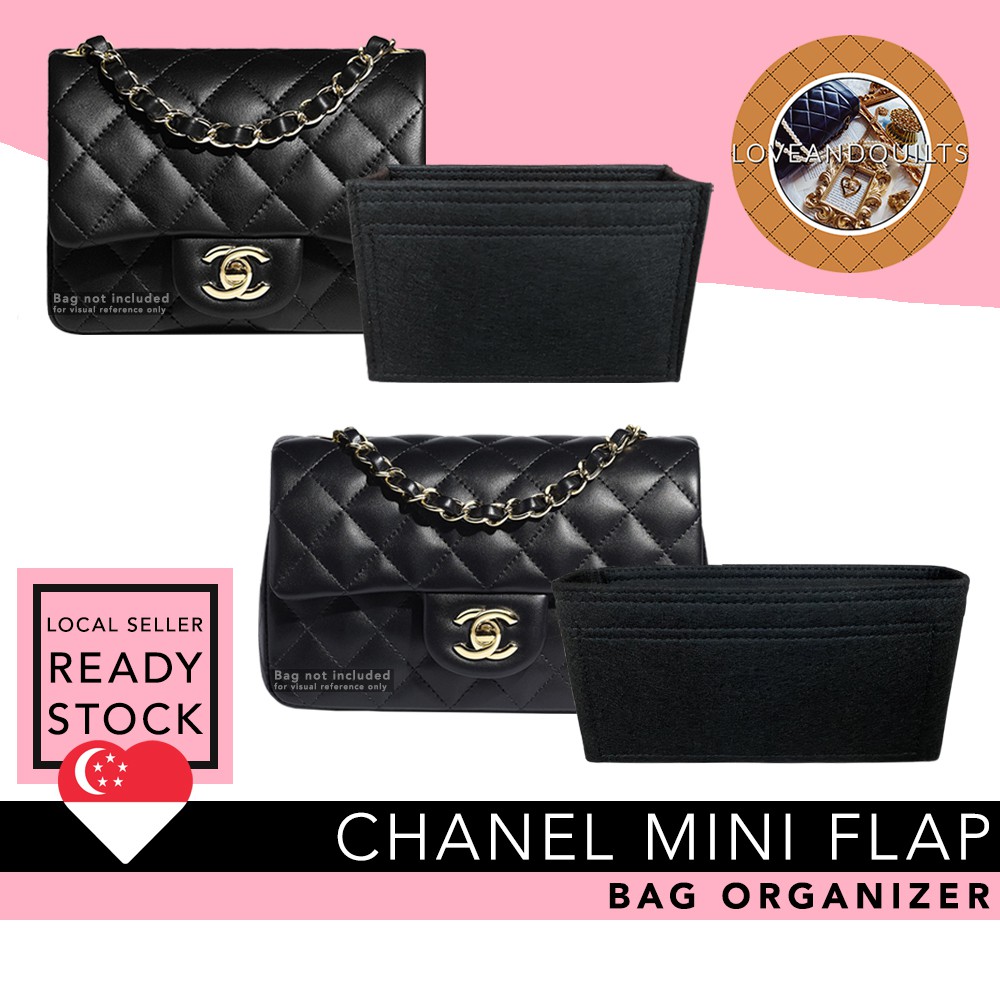 SG]❤️Chanel Mini Square Rectangular Bag Organizer bag Insert | Shaper |  Quality Felt Bag Organiser | Shopee Singapore