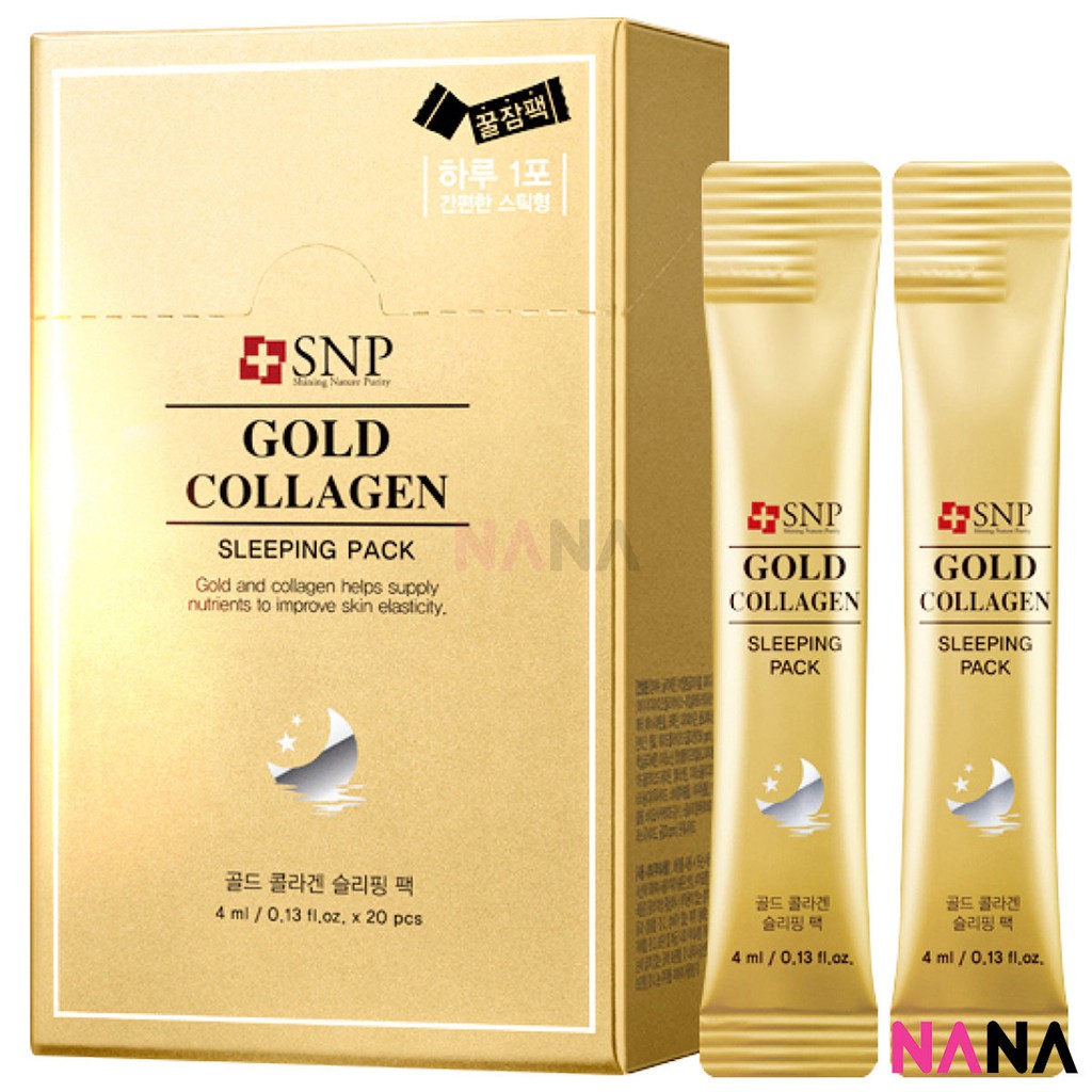 SNP Gold Collagen Sleeping Pack 4ml x 20pcs Shopee Singapore