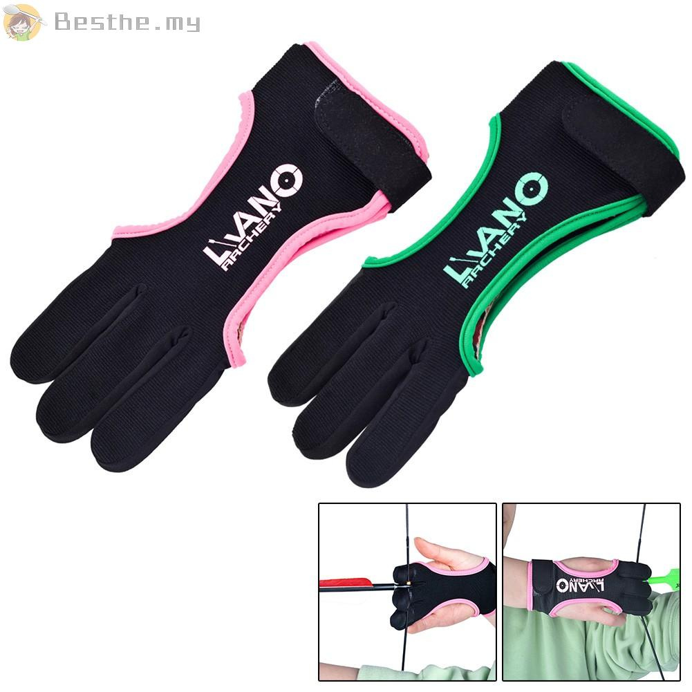 3 Fingers Hand Guard Tabs Protective Archery Bow Glove For Recurve Compound Shopee Singapore