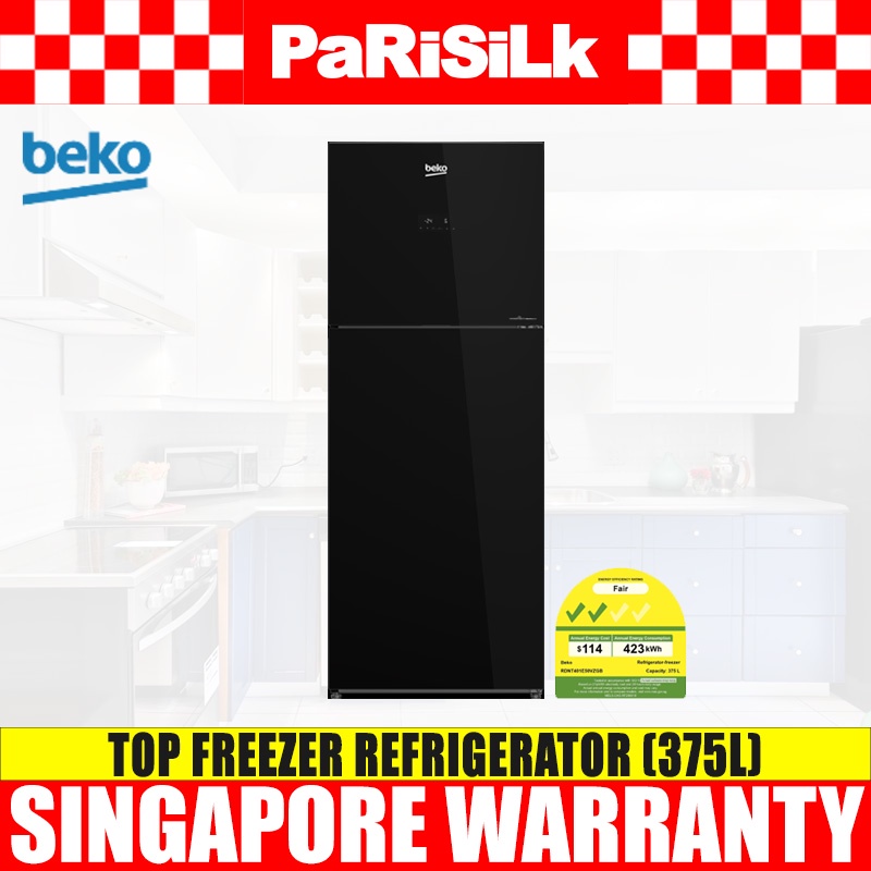 Beko RDNT401E50VZGB Top Freezer Refrigerator (375L) Shopee Singapore