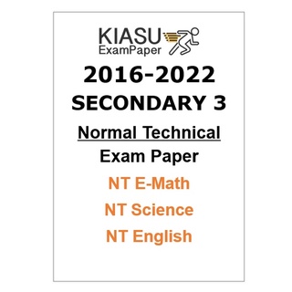 2016 -  2021 2022 Secondary 3 Sec 3 Normal Technical NT Elementary Math , NT Science , NT English Exam Paper (hardcopy)