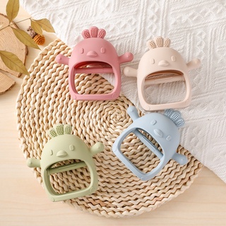 1pc Baby Silicone Teethers Food Grade Silicone Rodent Toys Chick Shapes Teething Toys Infant Glove Teether Baby Gifts