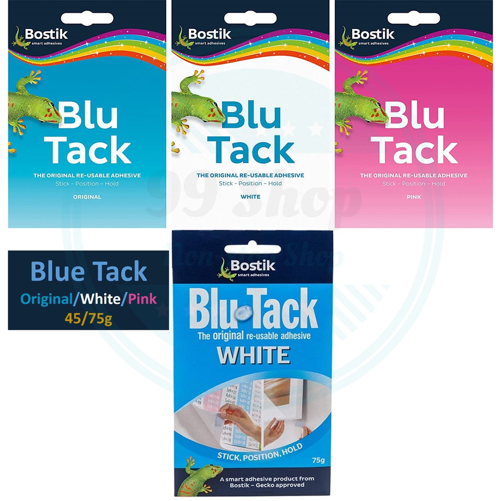 Bostik Blutack Blue Blu Tack Stitch Fix/Original/White/Pink 1x45/75g