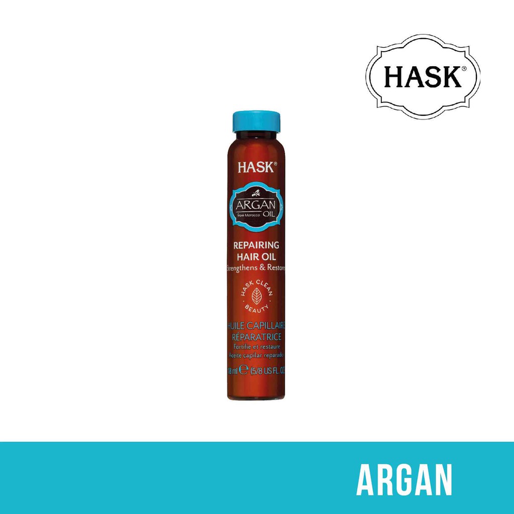 Hask Argan Oil Repairing Hair Oil 18ml | Shopee Singapore