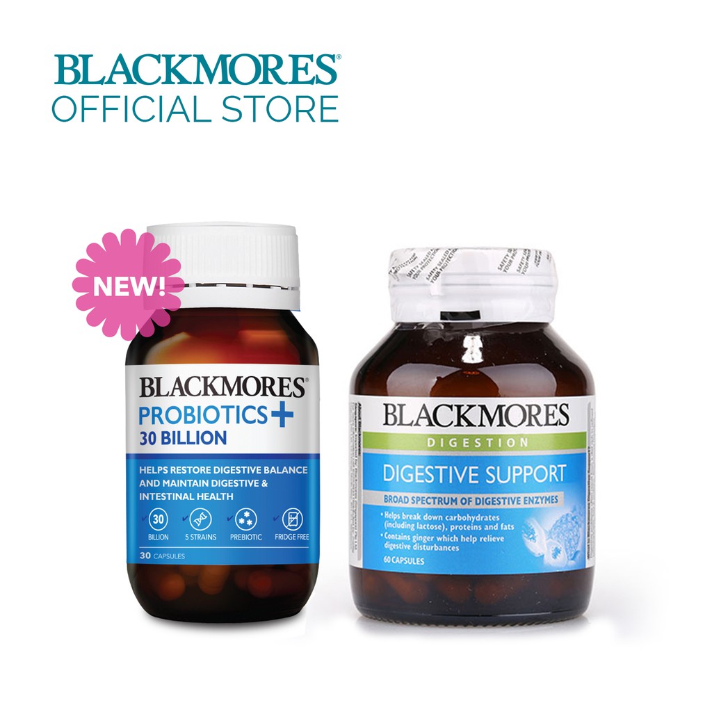 Blackmores Probiotics+ 30 Billion 30caps + FREE Digestive Support 60