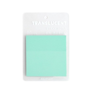 50 PCS PET Self-adhesive Transparent Waterproof Pastel Color Memo Pads #4