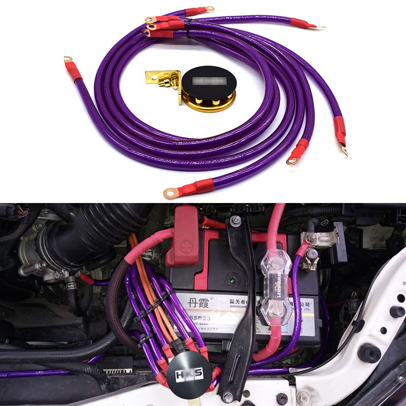 Hks Universal 6 In 1 Car Earth System Grounding Ground Wire Cable Performance Shopee Singapore