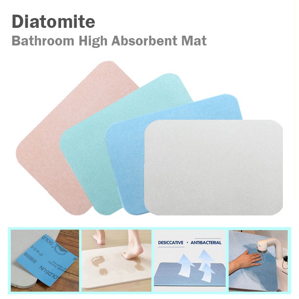 Diatomite Bathroom Washroom Toilet Shower Floor Mat Absorbent Fast Dry