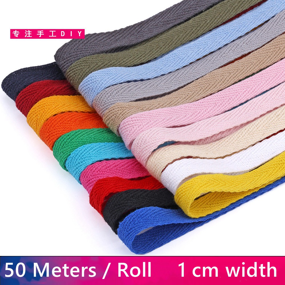 10mm Wide Herringbone Cotton Tape Piping Cloth Cotton Bandage For Baby